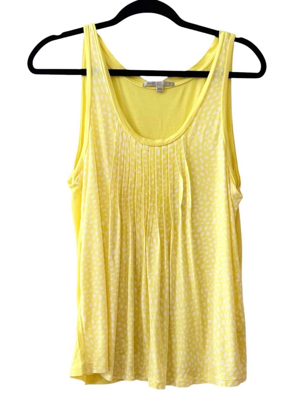 Gap Yellow Pleated Front Tank Top